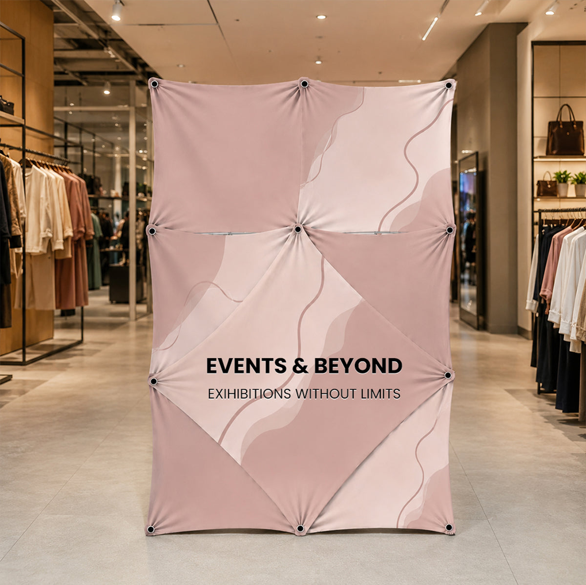 Espositore pop-up GeoMetrix in tessuto 2 x 3