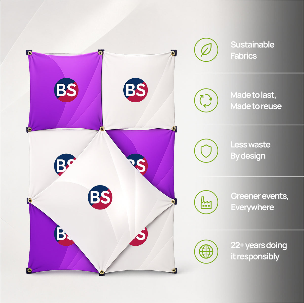 Espositore pop-up GeoMetrix in tessuto 2 x 3