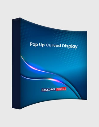 Parete multimediale in velcro curva pop-up