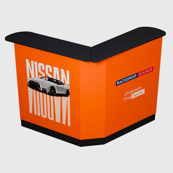 Banco espositivo in tessuto rettangolare (per podi e stand espositivi)