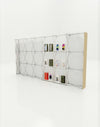 Portable Straight Pop-Up Wall with Shelves
