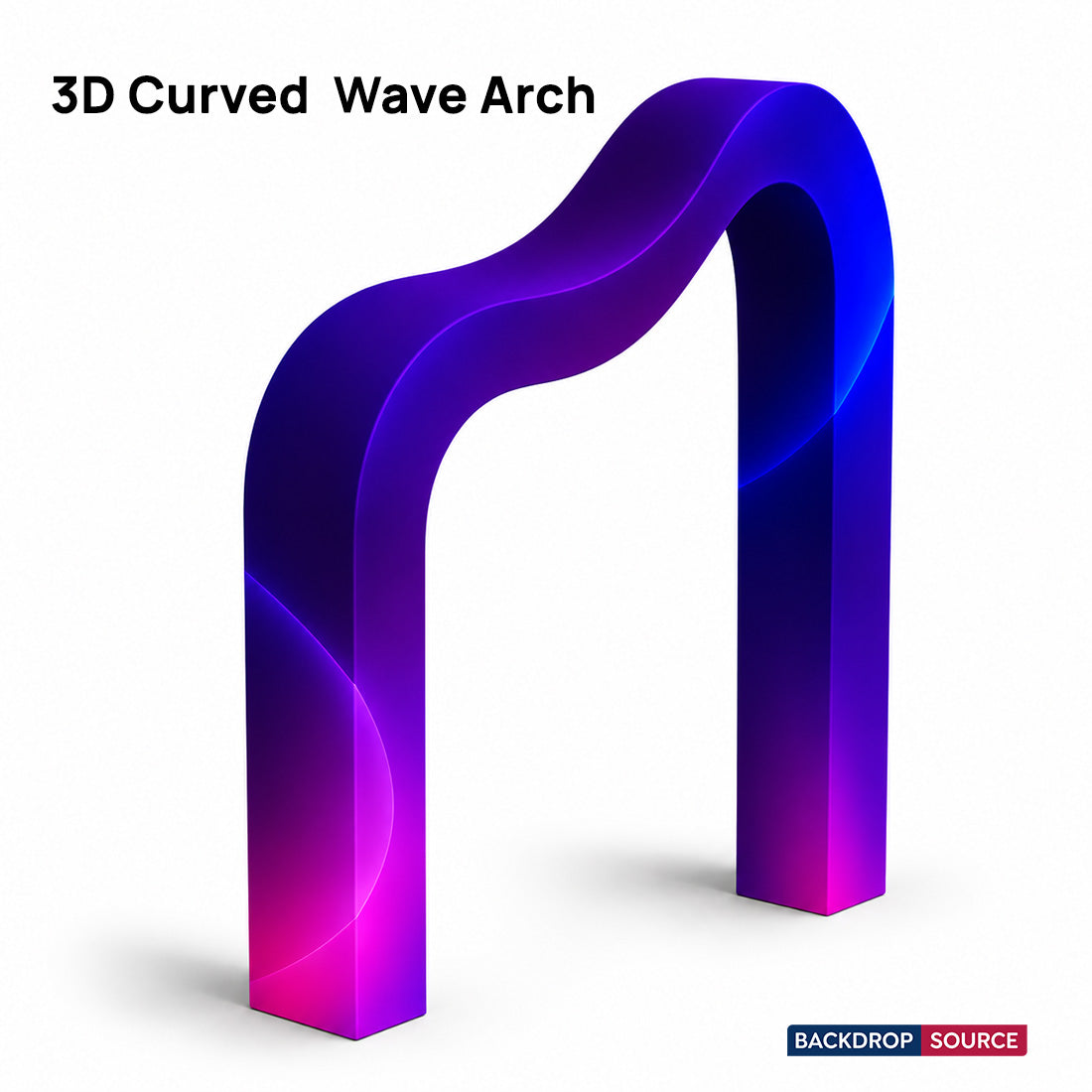 3D Fabric Curved Wave Arch Backdrop