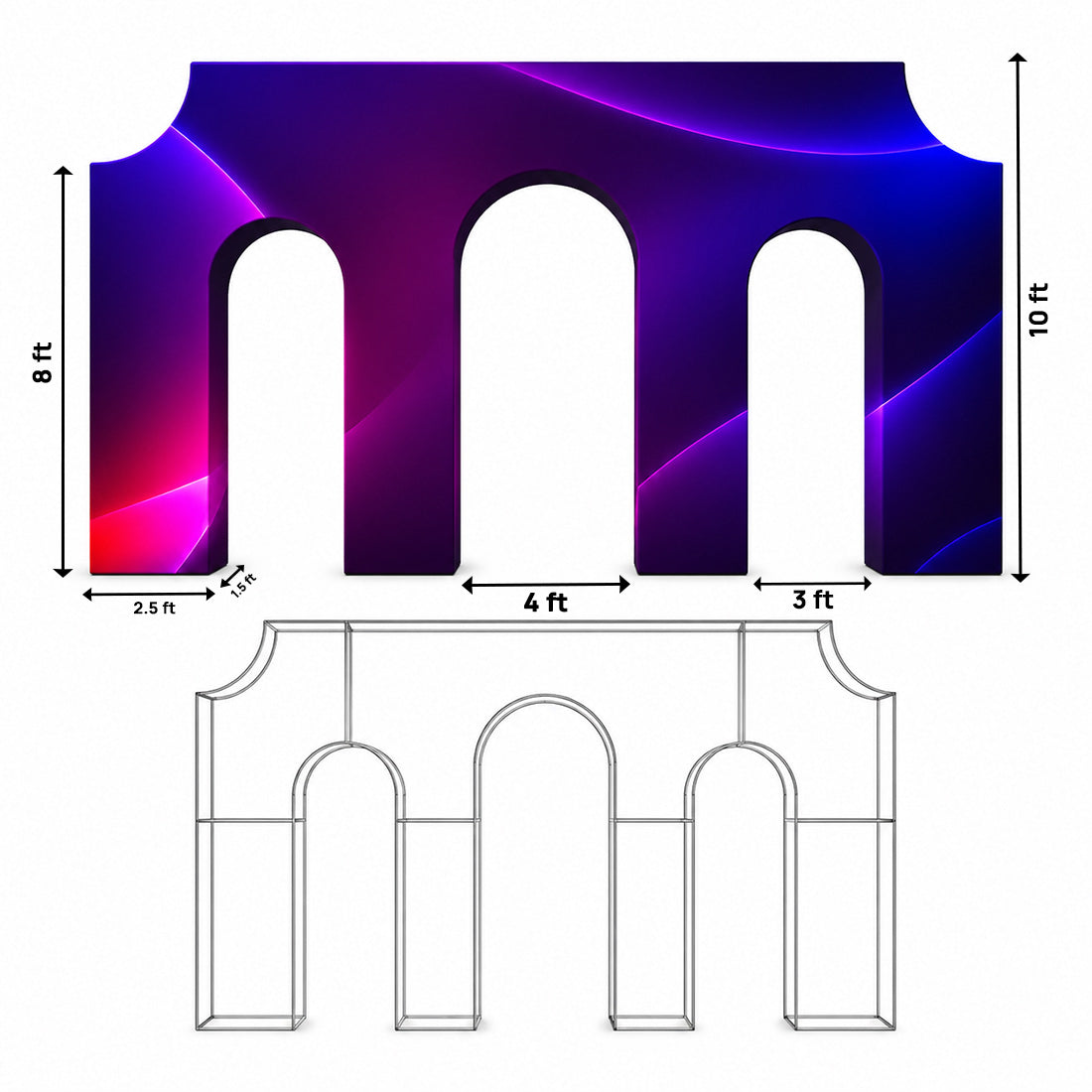 Sfondo 3D Arco di Trionfo in Tessuto