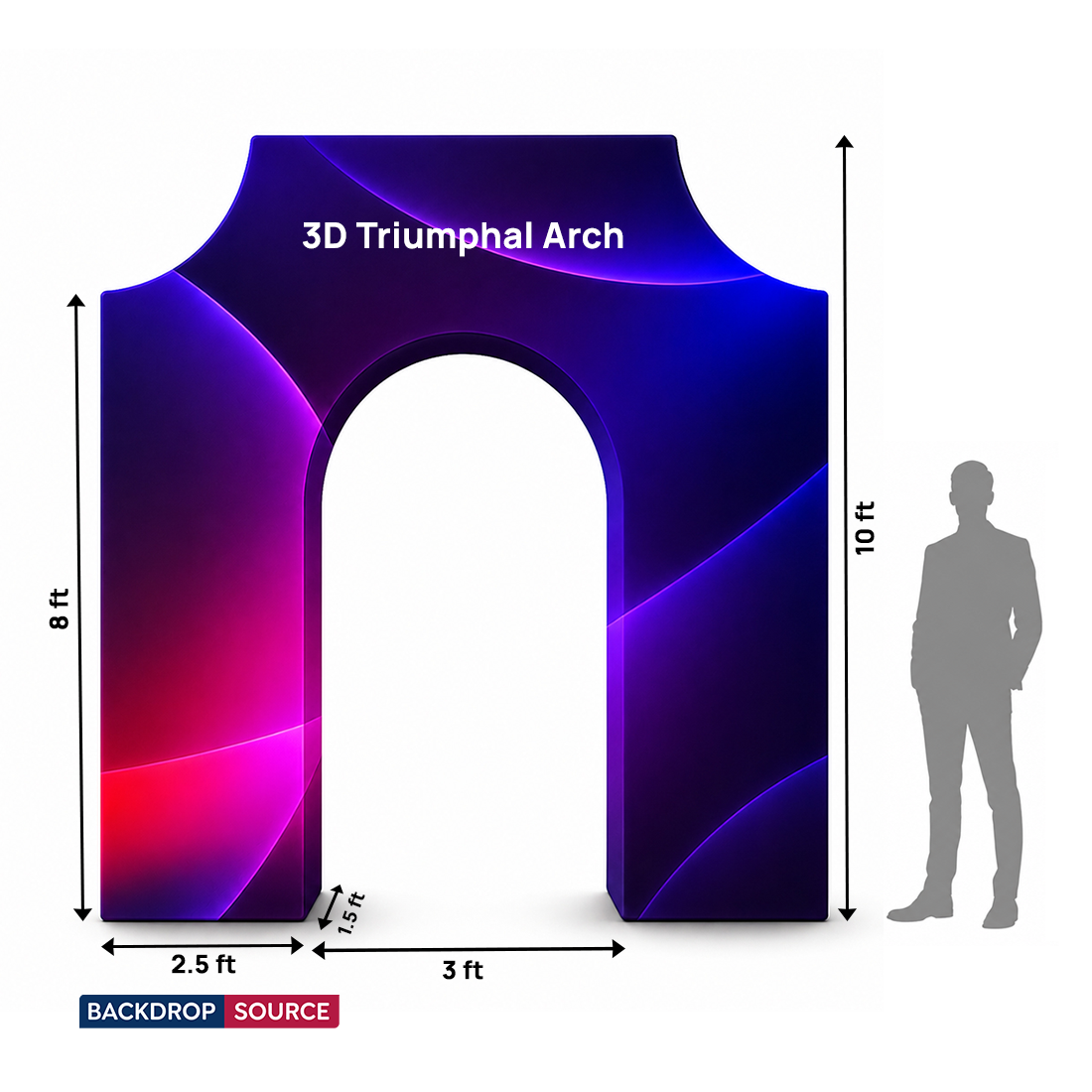 Sfondo 3D Arco di Trionfo in Tessuto