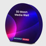 Espositore a tensione 3D a forma di luna in tessuto