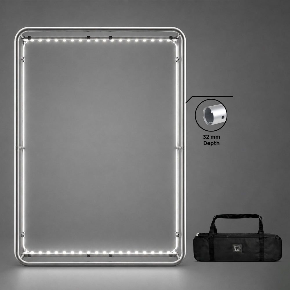Parete in Tessuto Tensionato 3D con Illuminazione a LED