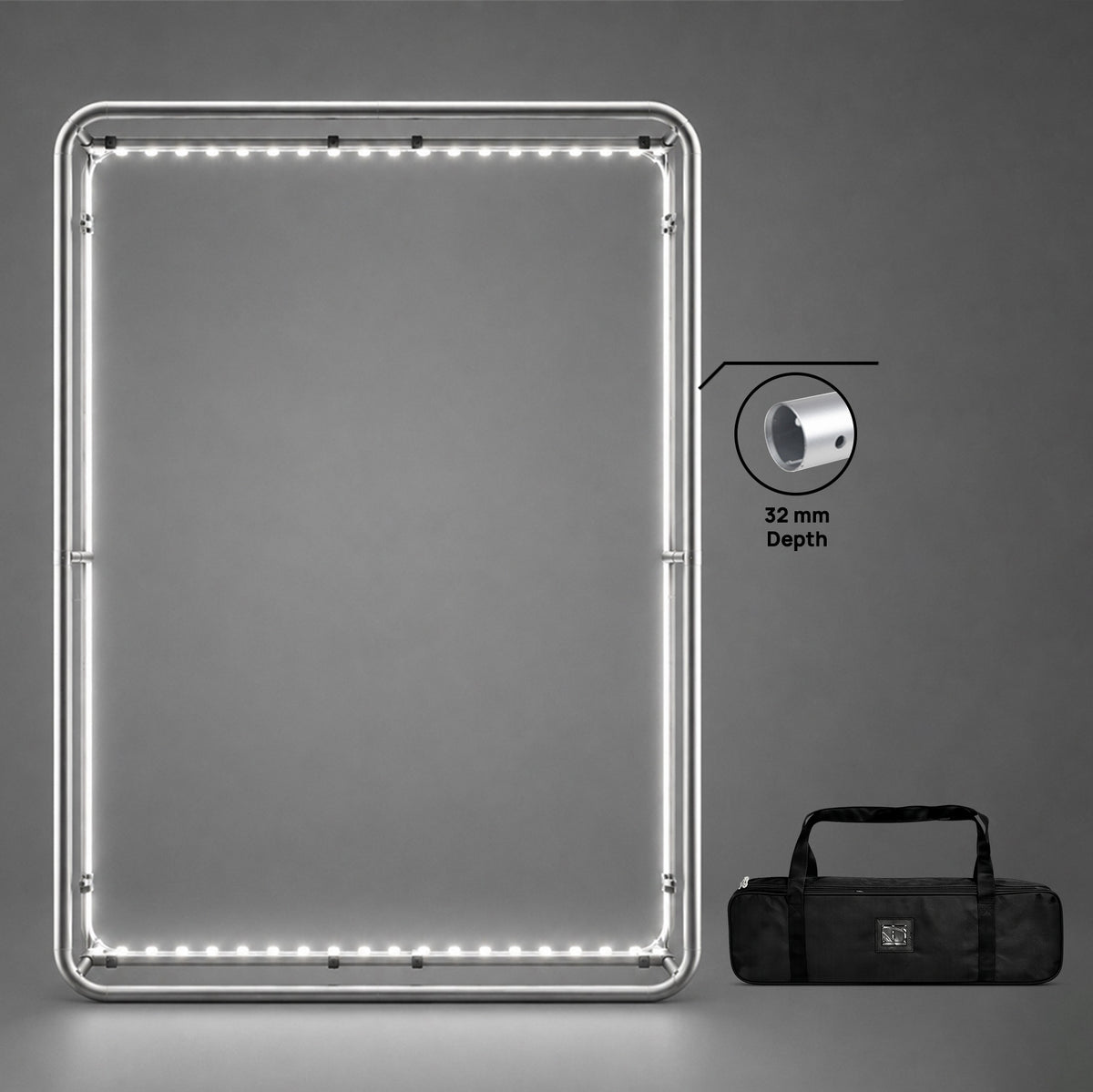 Parete in Tessuto Tensionato 3D con Illuminazione a LED