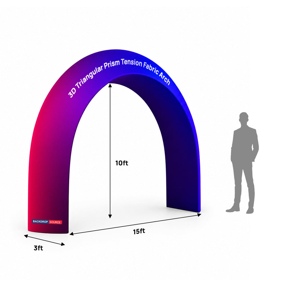 3D Triangular Prism Tension Fabric Arch