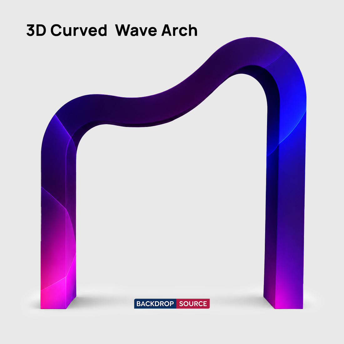 Sfondo curvo in tessuto 3D con arco a onda