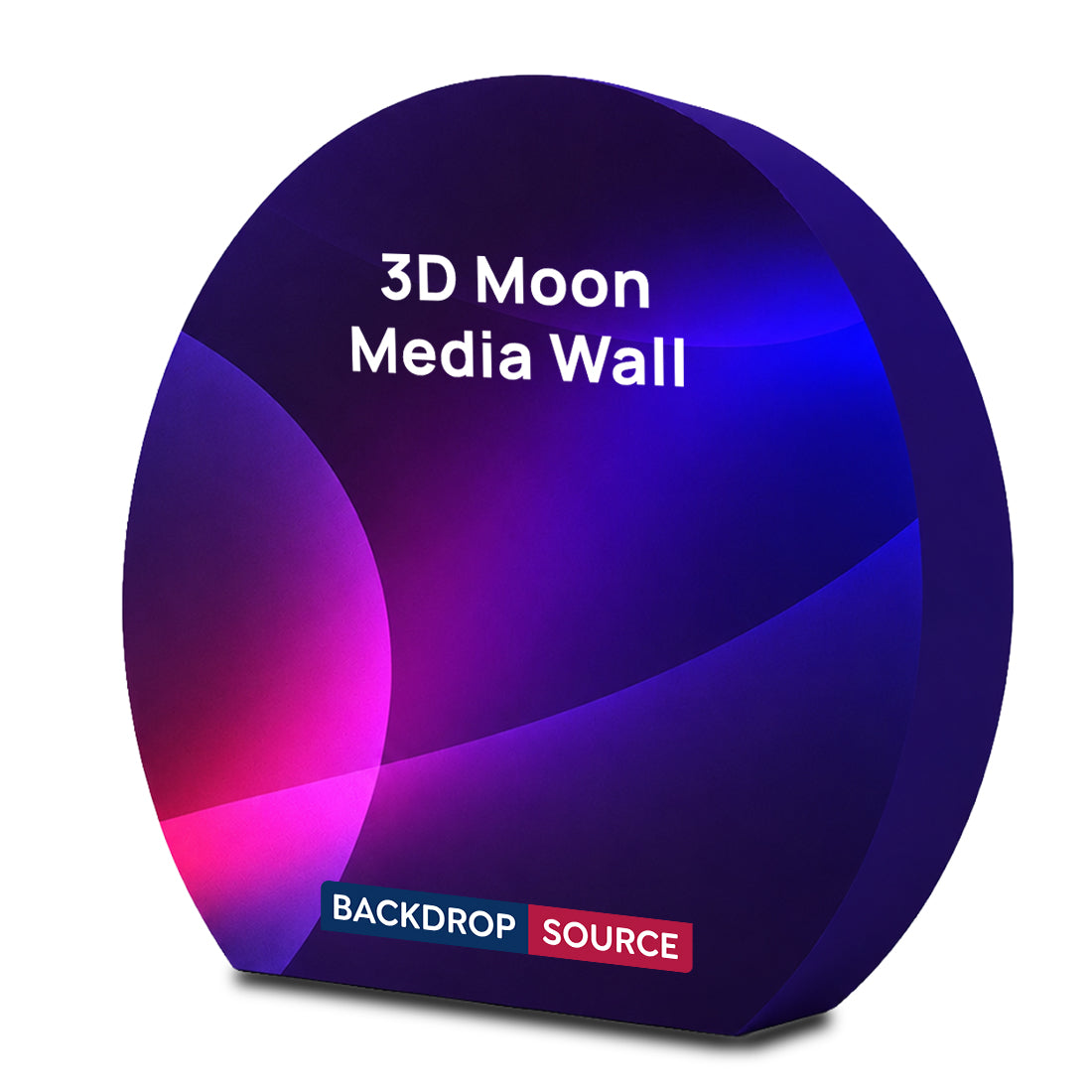 3D Moon-Shaped Tension Fabric Display