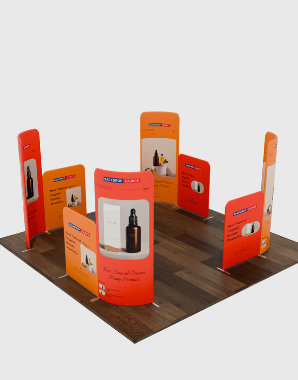 Stand espositivo magnetico in tessuto - Modello 5 (3 x 3 m)