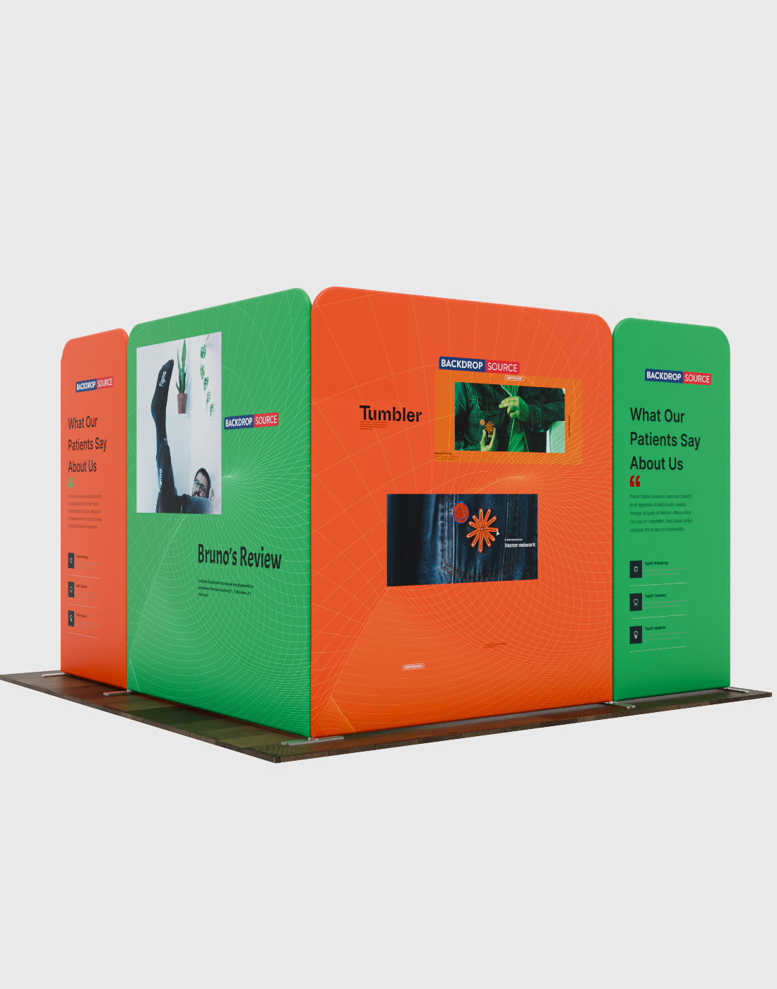 Espositore in Tessuto Magnetico - Modello 2 (3m x 3m)