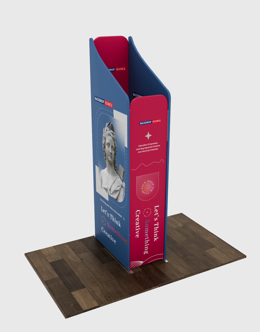 Espositore magnetico in tessuto per stand - Modello 4 (2m x 2m)