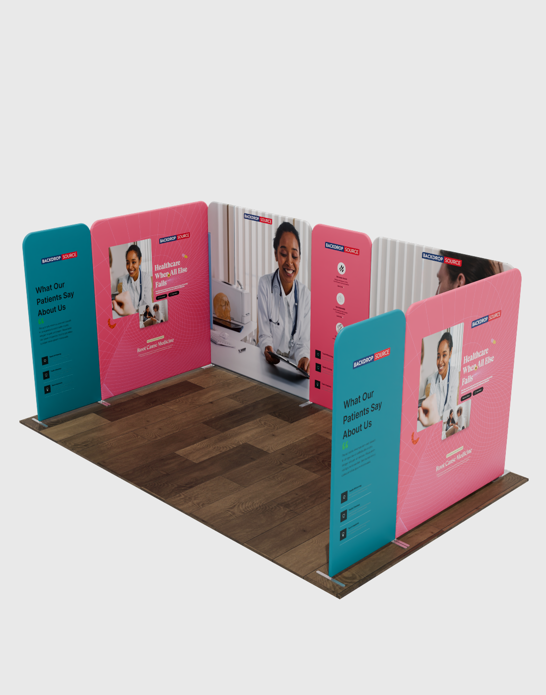 Stand espositivo in tessuto magnetico - Modello 1 (5 m x 3 m)
