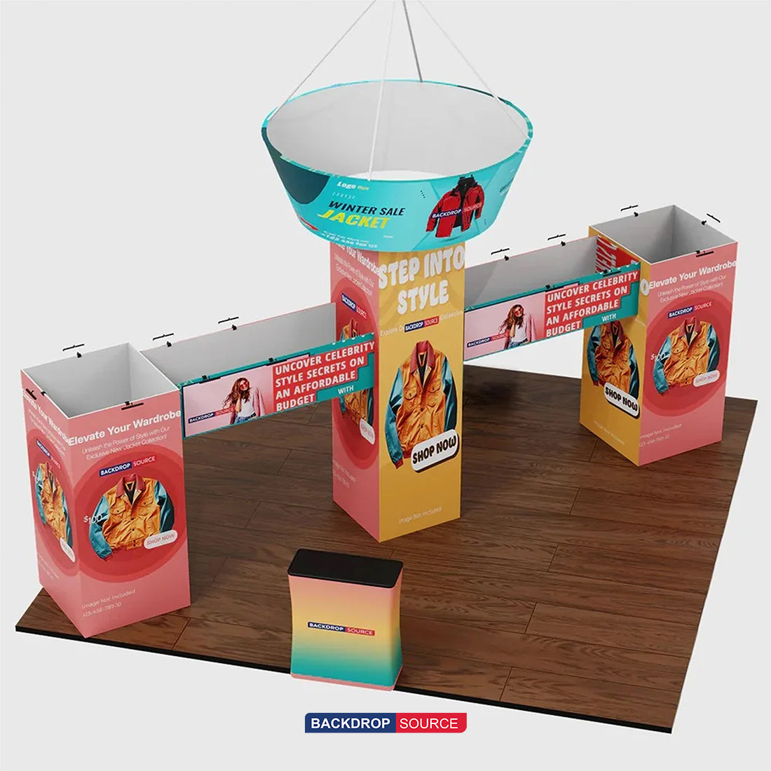 Kit Stand Modulare 9m x 6m - Modello 2