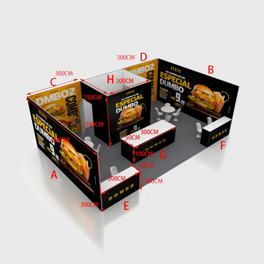 Modular Booth Kits 30ft x 20ft - Model 6