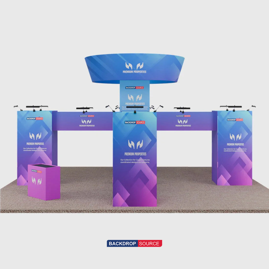 Kit stand modulari 9m x 9m - Modello 1