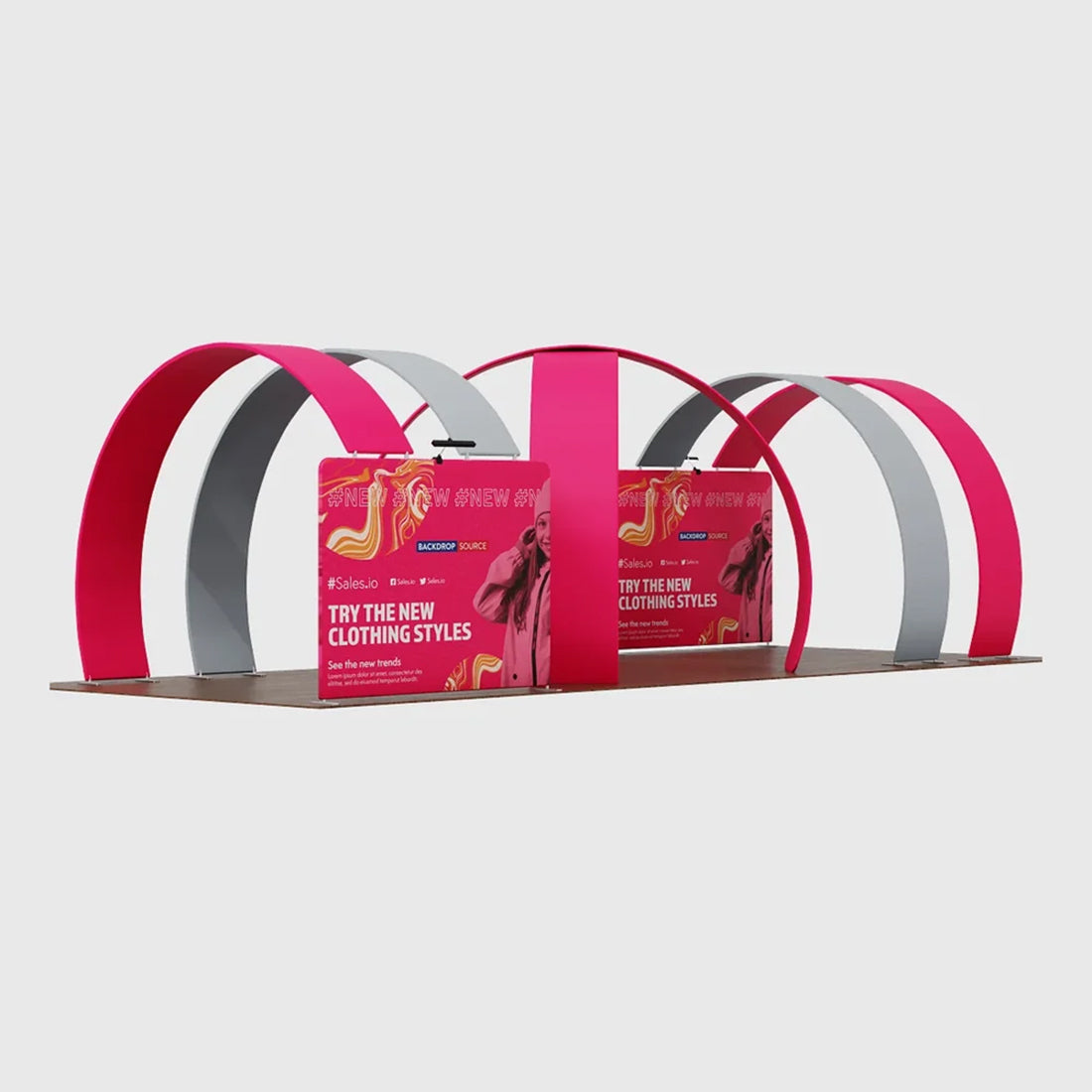 Kit Espositivo Modulare 12m x 6m - Modello 1