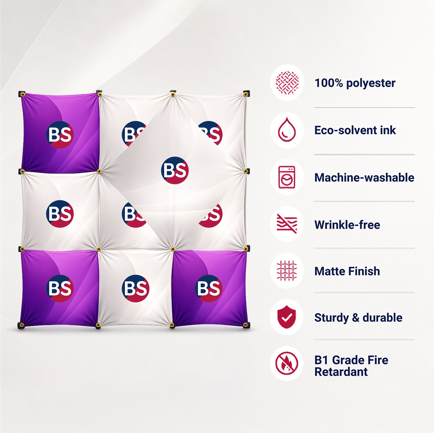 3 x 3 Fabric GeoMetrix Pop Up Grid Display