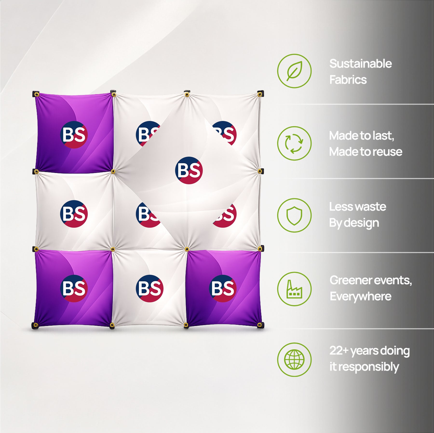 3 x 3 Fabric GeoMetrix Pop Up Grid Display