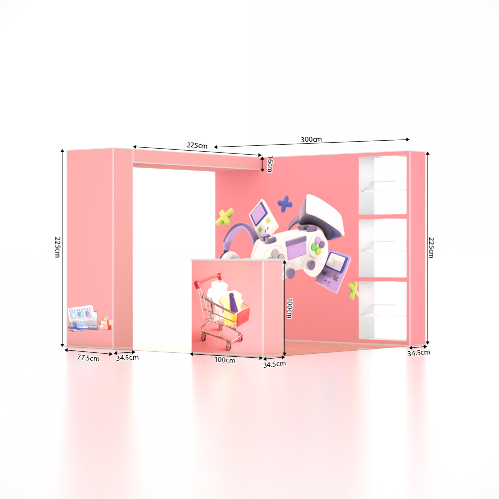 Stand pop-up SEG Pro – Modello 4 (3m x 3m)