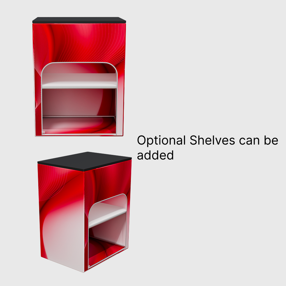 Banco espositivo in tessuto rettangolare (per podi e stand espositivi)