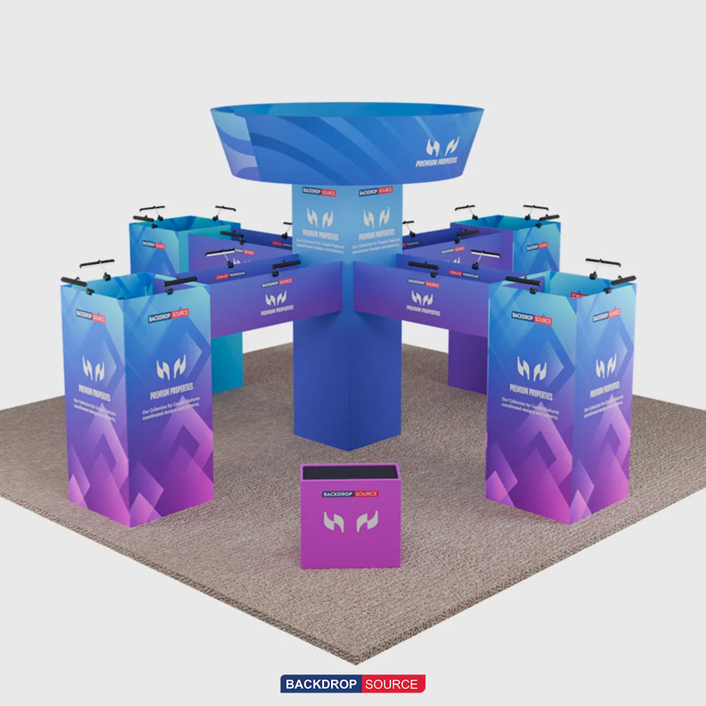 Kit stand modulari 9m x 9m - Modello 1