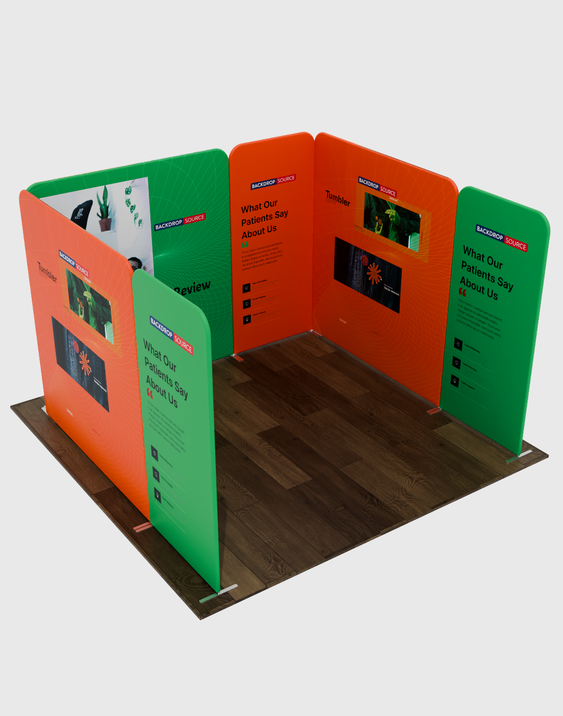 Espositore in Tessuto Magnetico - Modello 2 (3m x 3m)