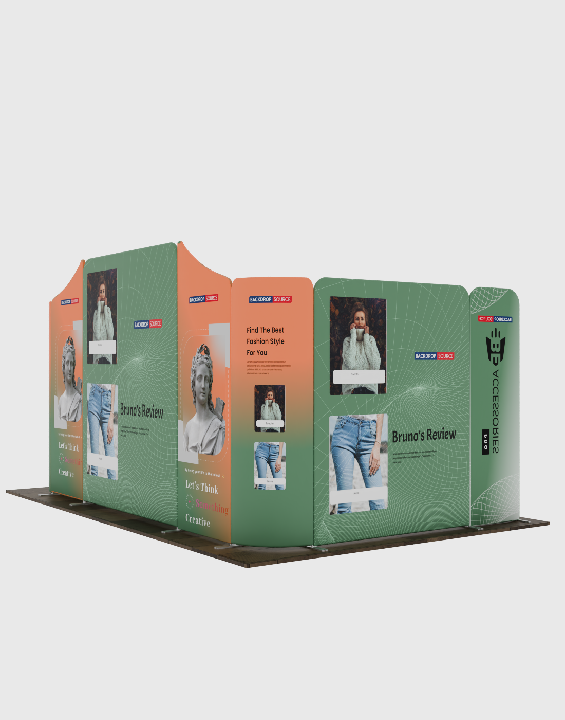 Display per Stand in Tessuto Magnetico - Modello 2 (5m x 3m)