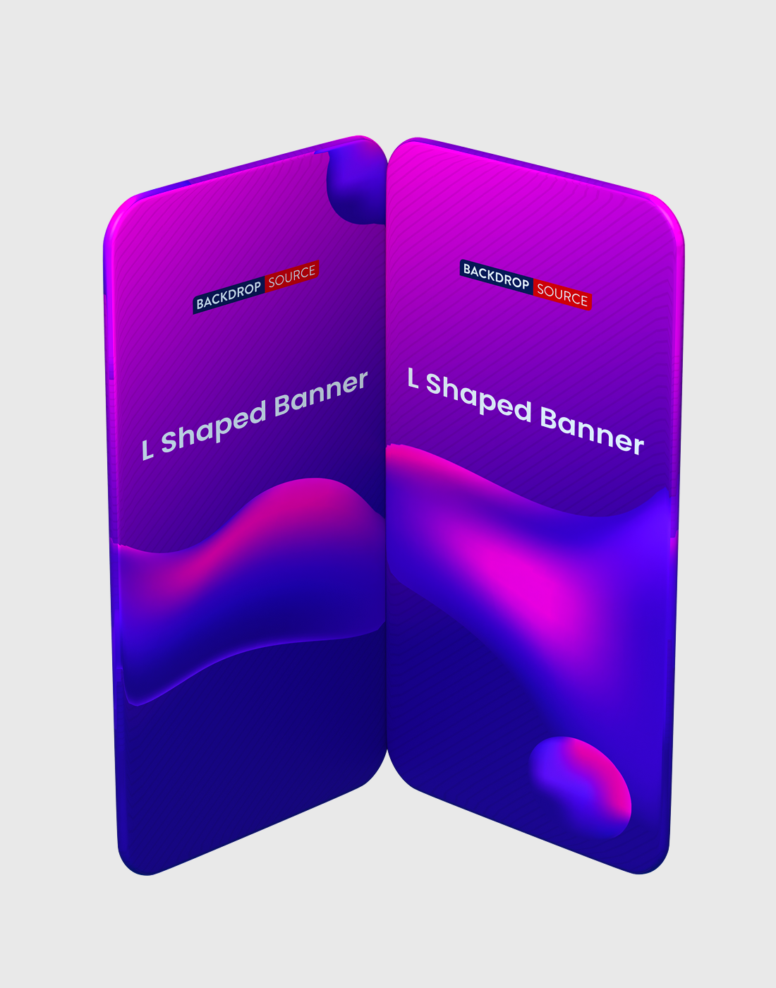 Espositore per Banner in Tessuto a L