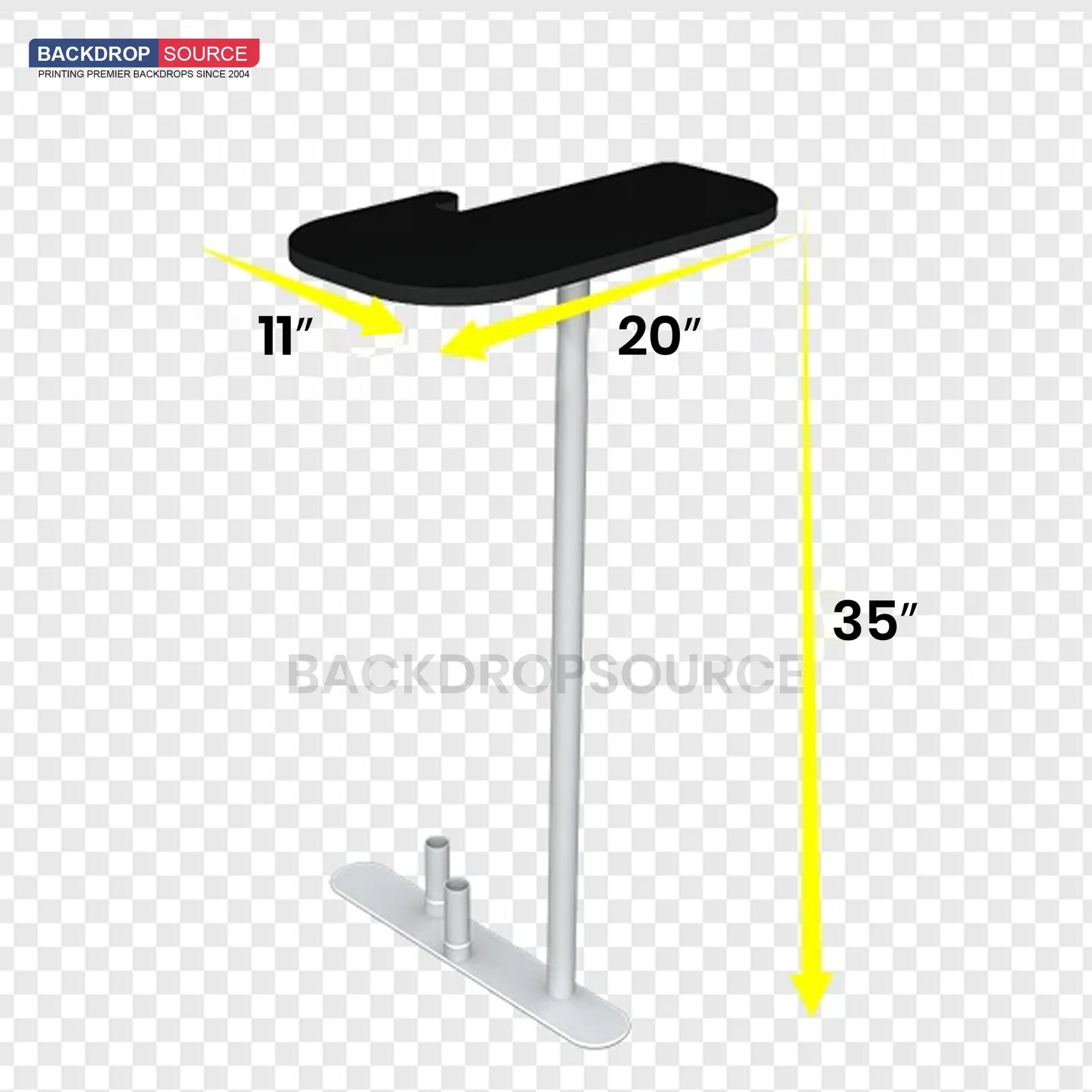 Exhibidor portátil de 10 pies - Modelo 3