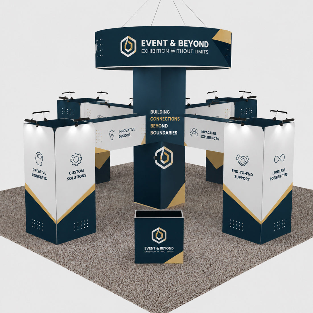 Kit stand modulari 9m x 9m - Modello 1