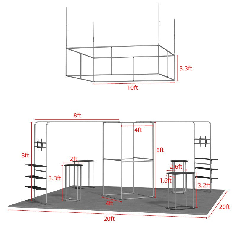 Modular Booth Kits 20ft x 20ft - Model 08