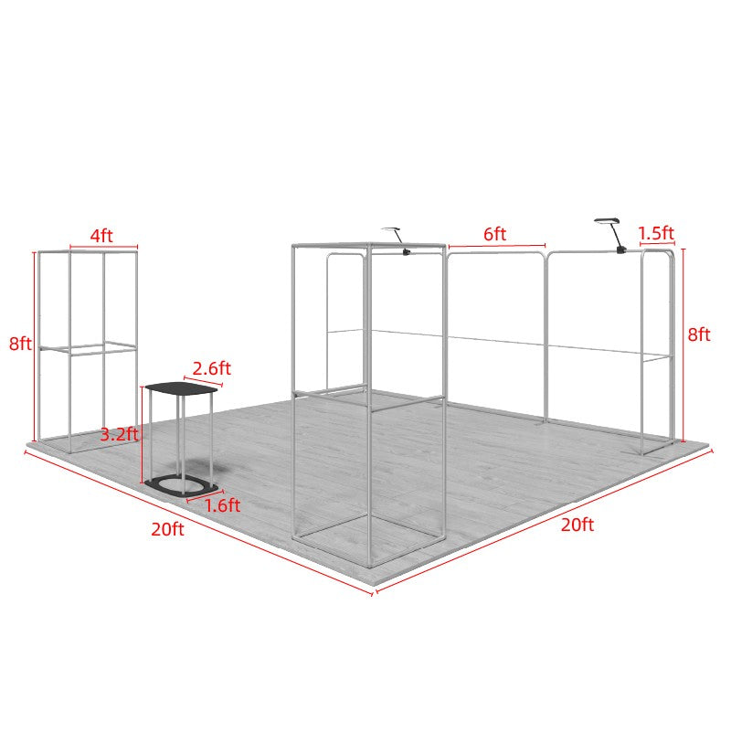 Modular Booth Kits 20ft x 20ft - Model 18