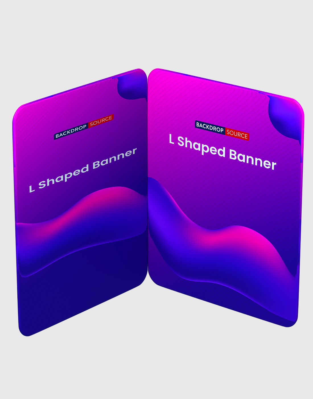 Espositore per Banner in Tessuto a L
