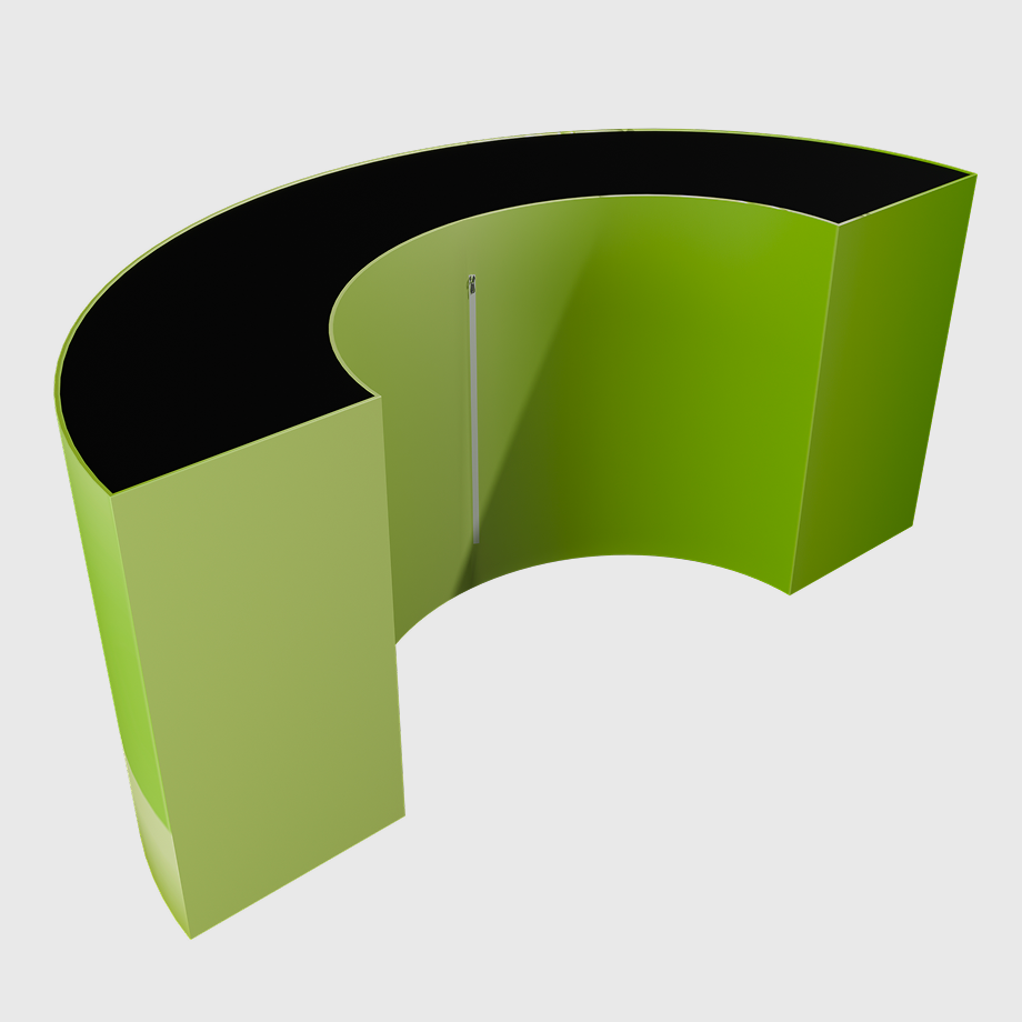 Banco espositivo in tessuto rettangolare (per podi e stand espositivi)