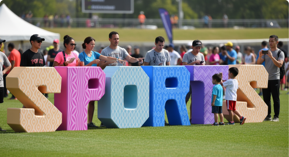 Freestanding 3D Words & Phrases Display Stand