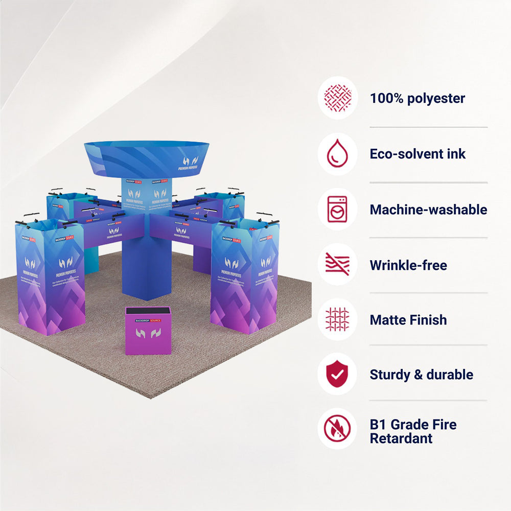 Kit stand modulari 9m x 9m - Modello 1