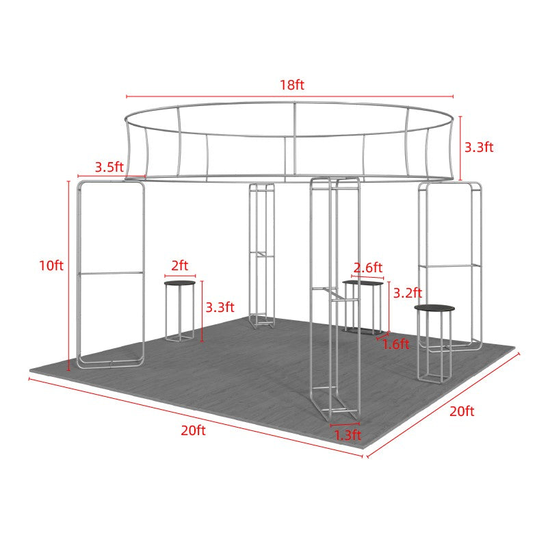 Modular Booth Kits 20ft x 20ft - Model 22
