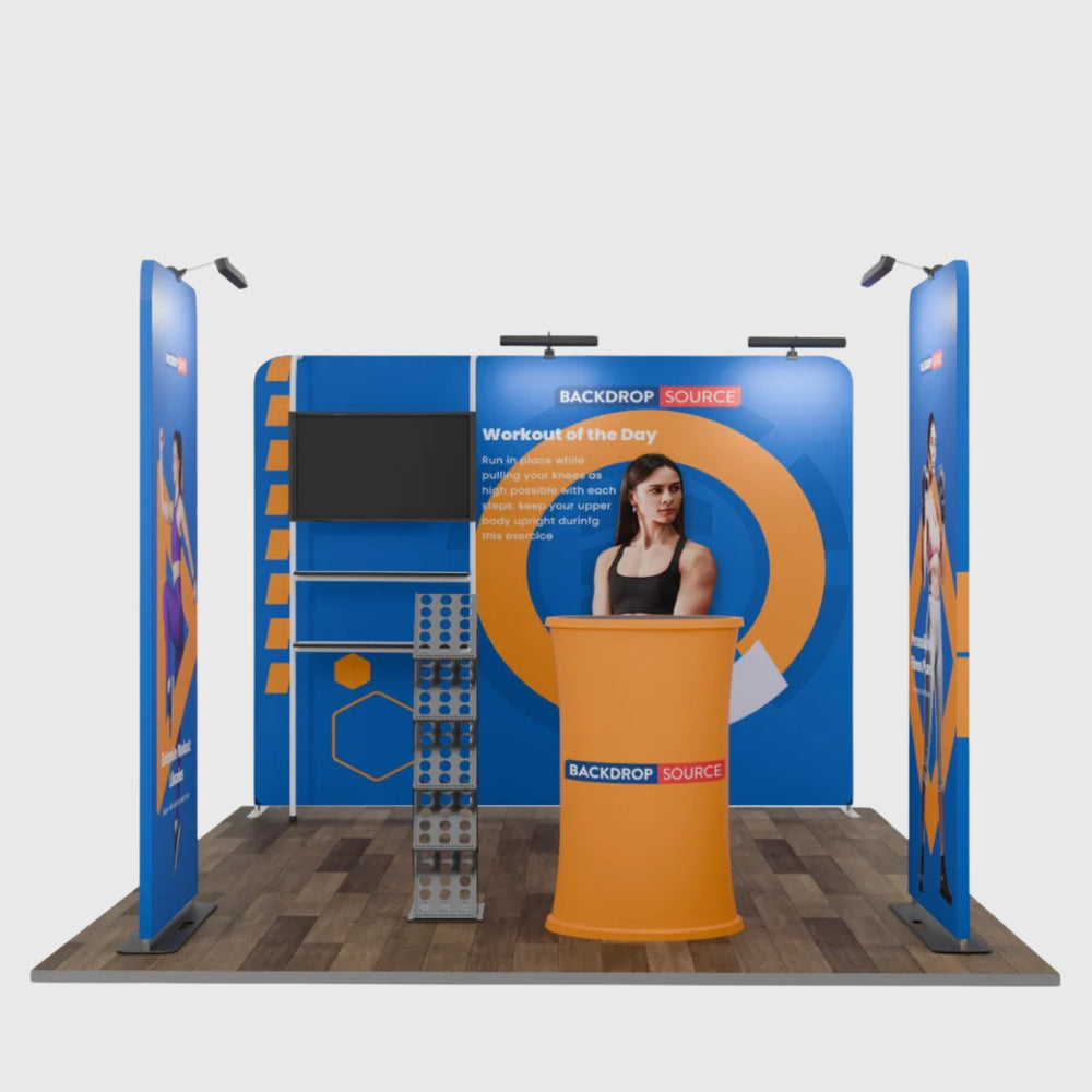 Kit de exhibición premium para stands de 10 pies de ancho