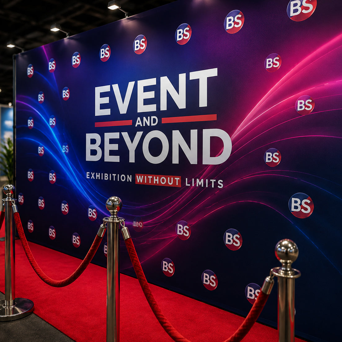 Fondali per pareti multimediali per eventi Step and Repeat