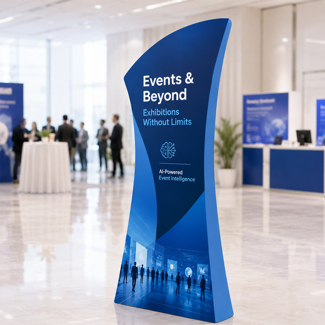Angled Top Fabric Banner Stand