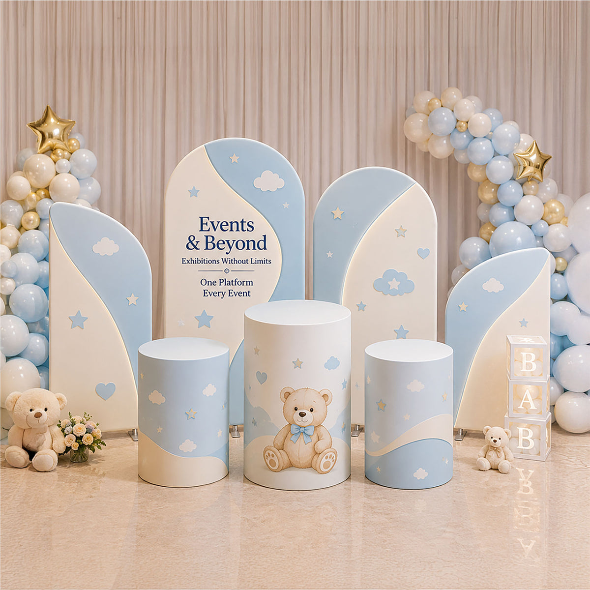 Set per feste ad arco - 4 pareti con zoccolo