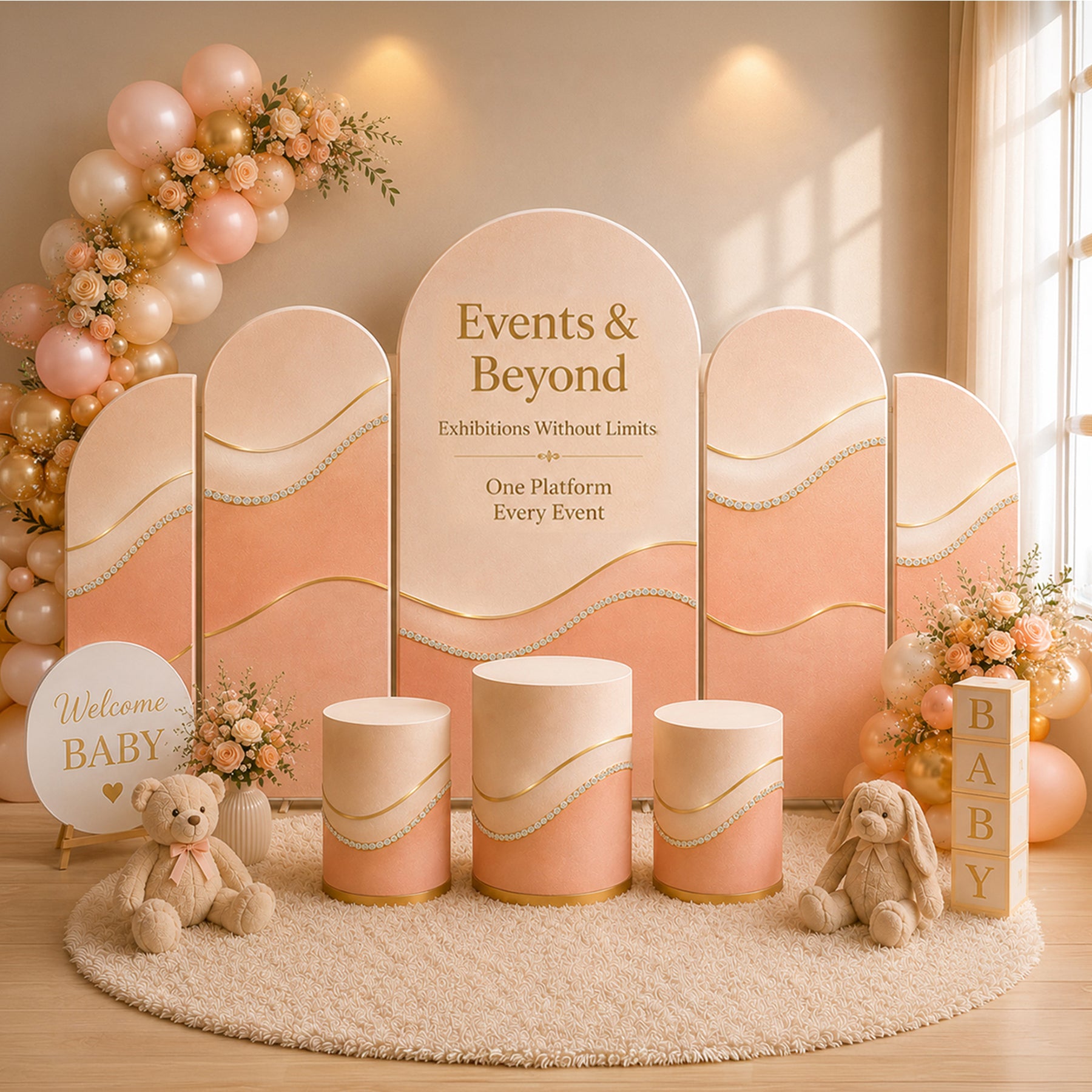 Arch Party Sets - 5 Walls with Plinth
