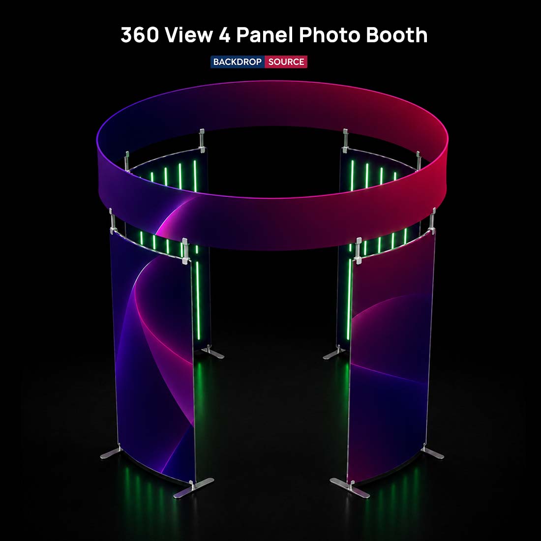 360 View 4 Panel Photo booth Enclosure