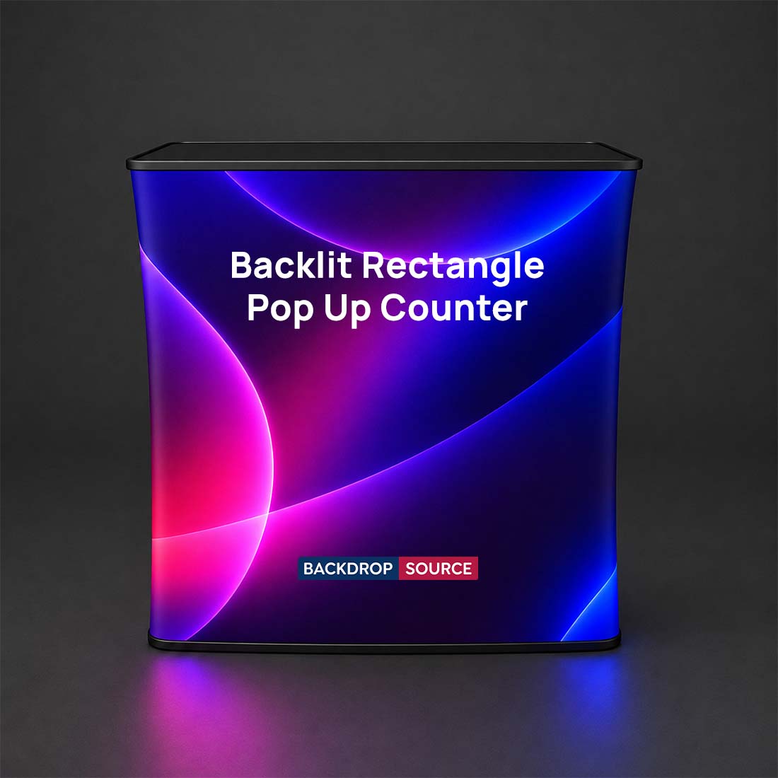 Backlit Fabric Rectangle Pop Up Counter