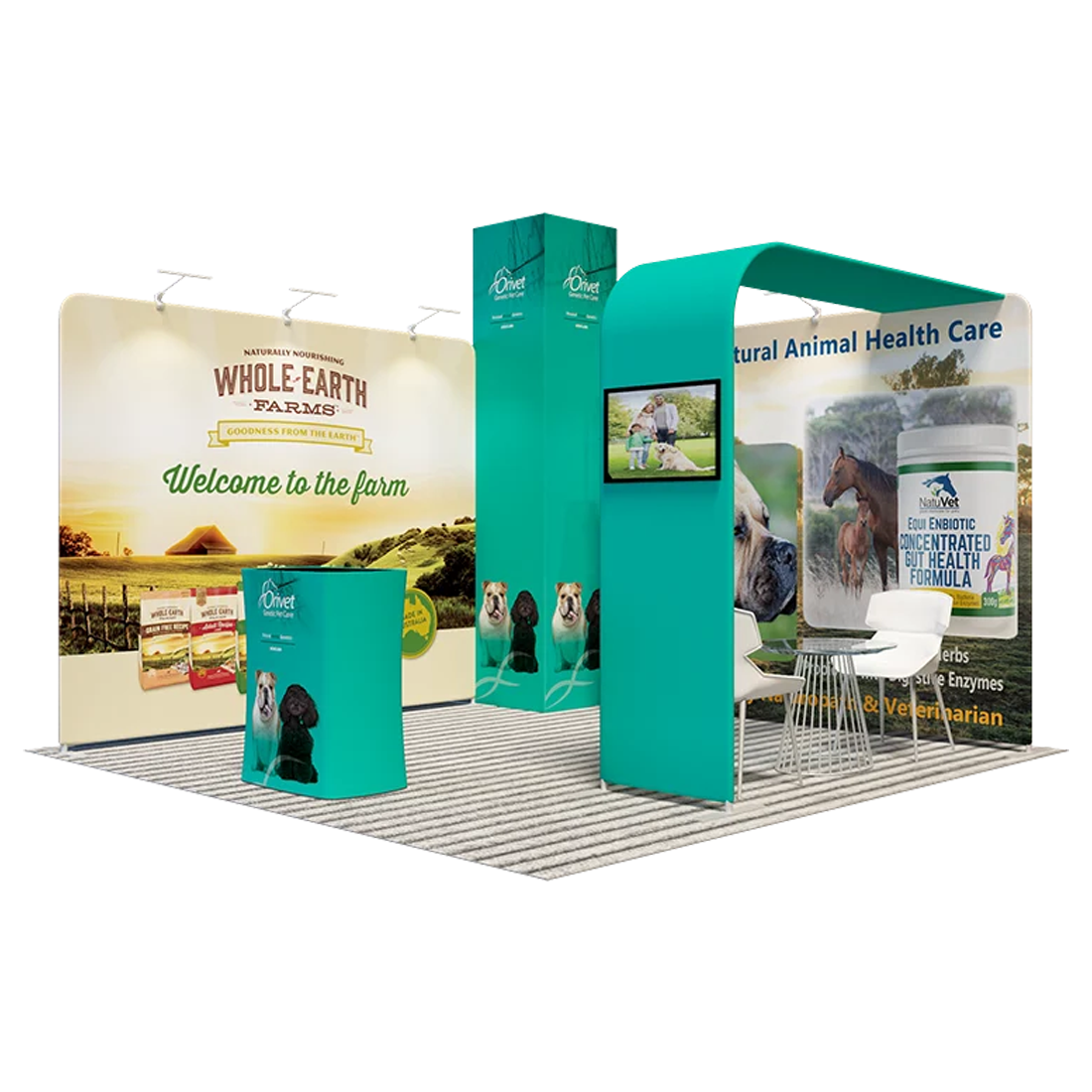Kits de stand modulares de 20 pies x 20 pies - Modelo 01