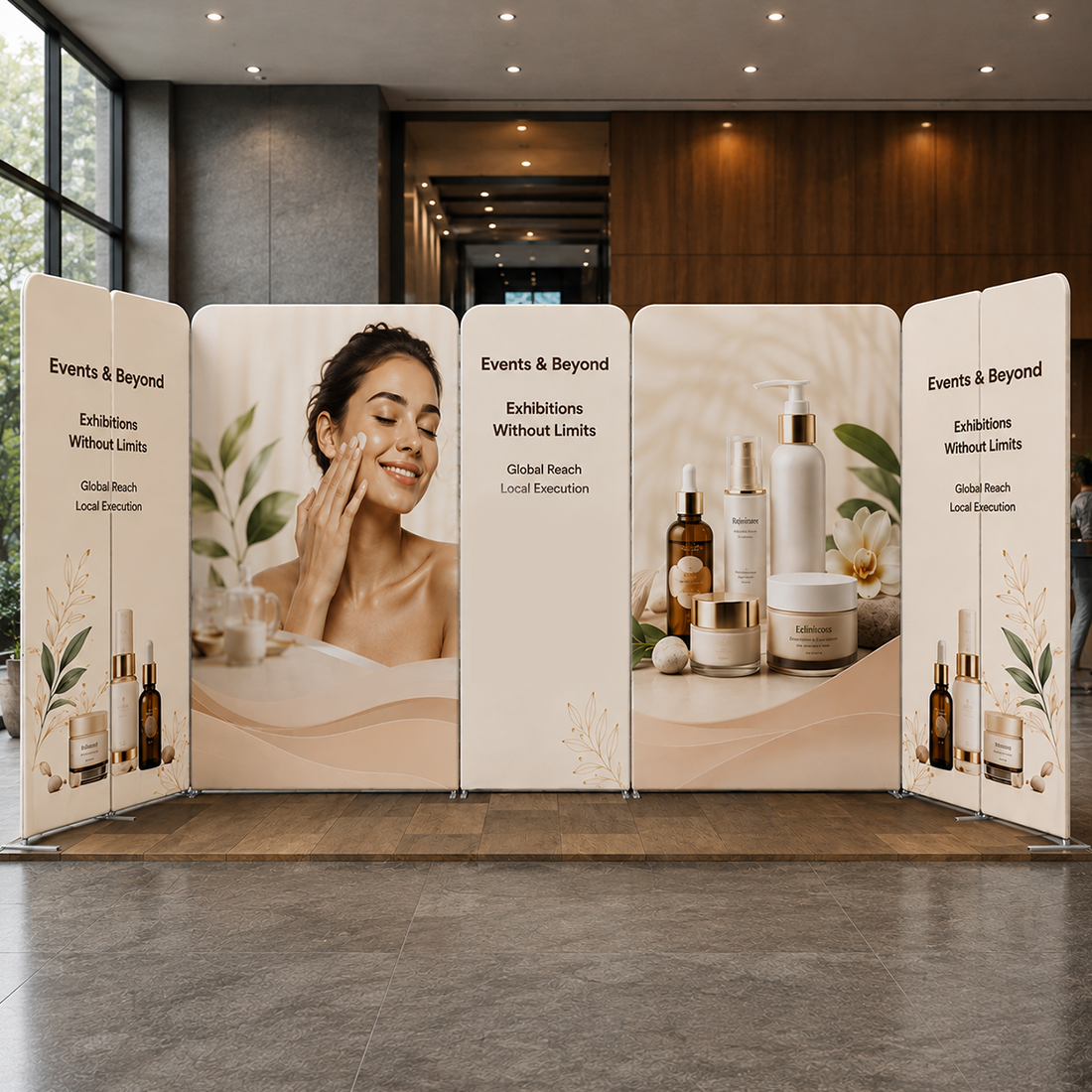 Stand espositivo in tessuto magnetico - Modello 1 (5 m x 3 m)
