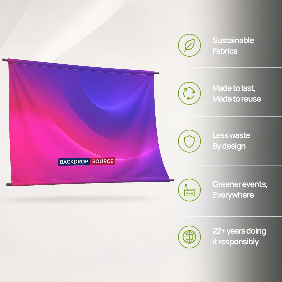 Ultra Sheer Fabric Backdrop Printing