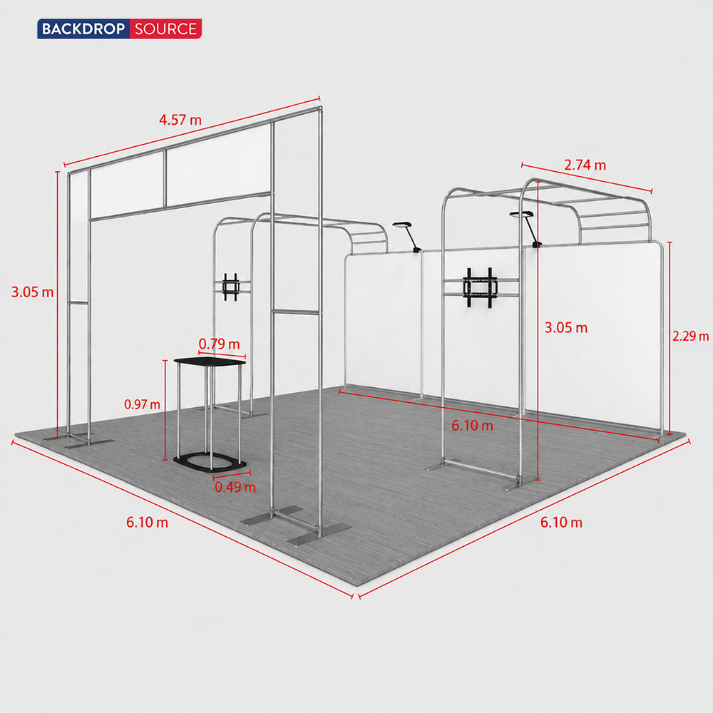 Kit Stand Modulari 6m x 6m - Modello 16